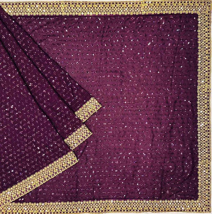Georgette Embroidered Kriti Sanon Bollywood Saree Collections