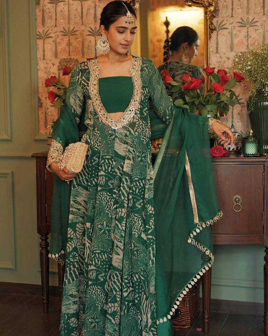 Georgette  Indo Western Dresses