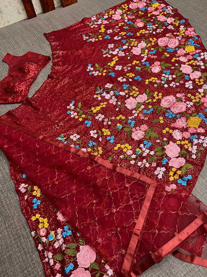 Georgette  Bollywood  Lehenga  HINA KHAN Collection