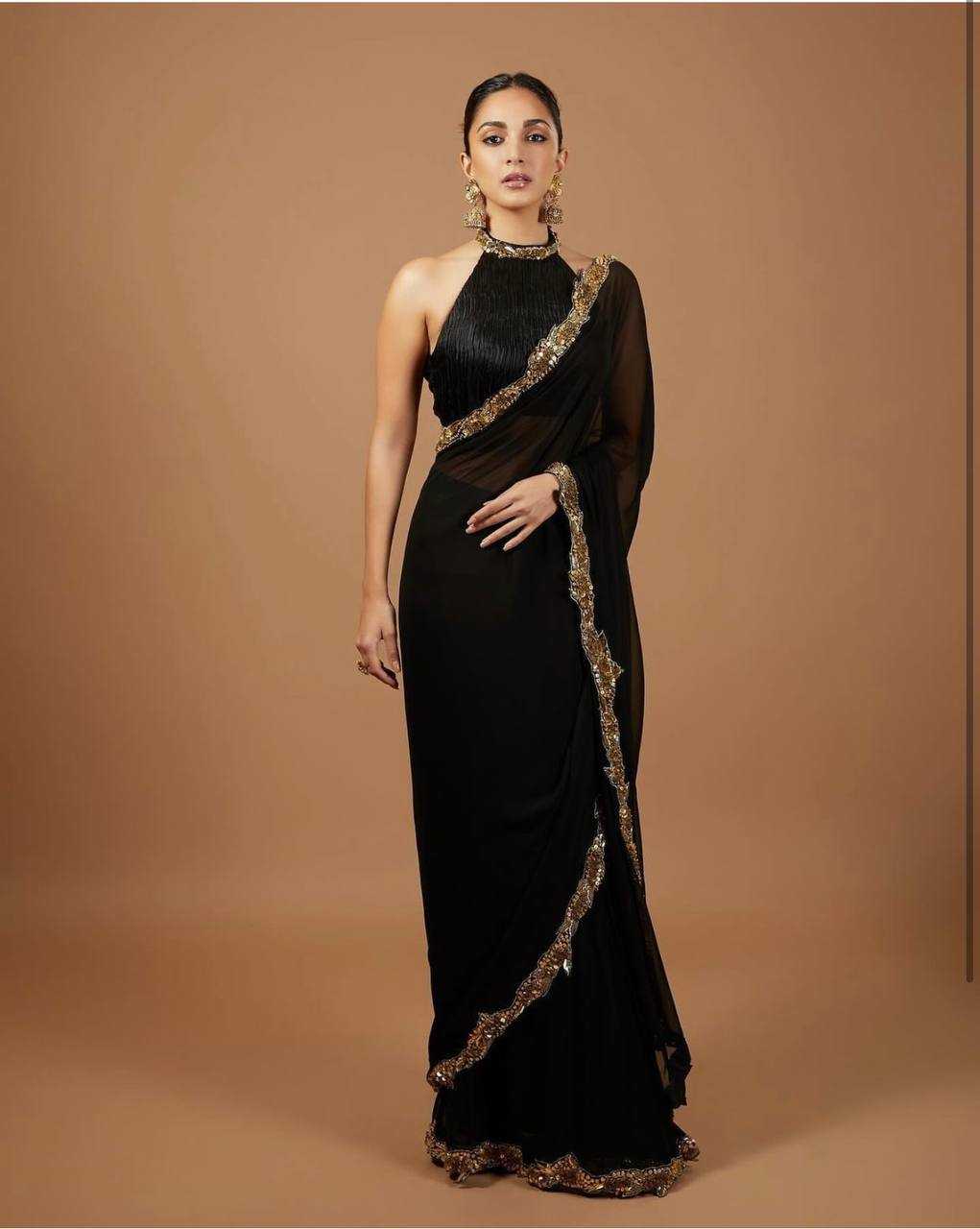 Georgette   Kiara Advani Bollywood  Sarees Collections