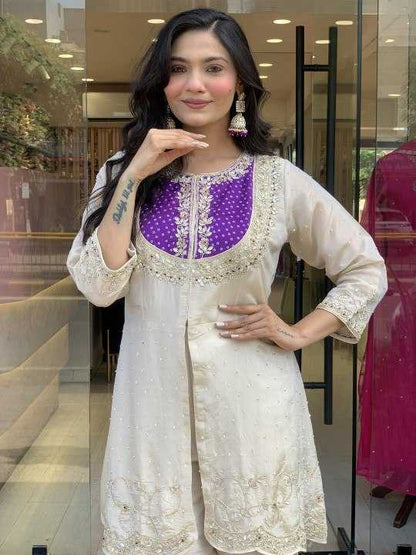 Heavy Roman Silk Kurti Plus Size Collections