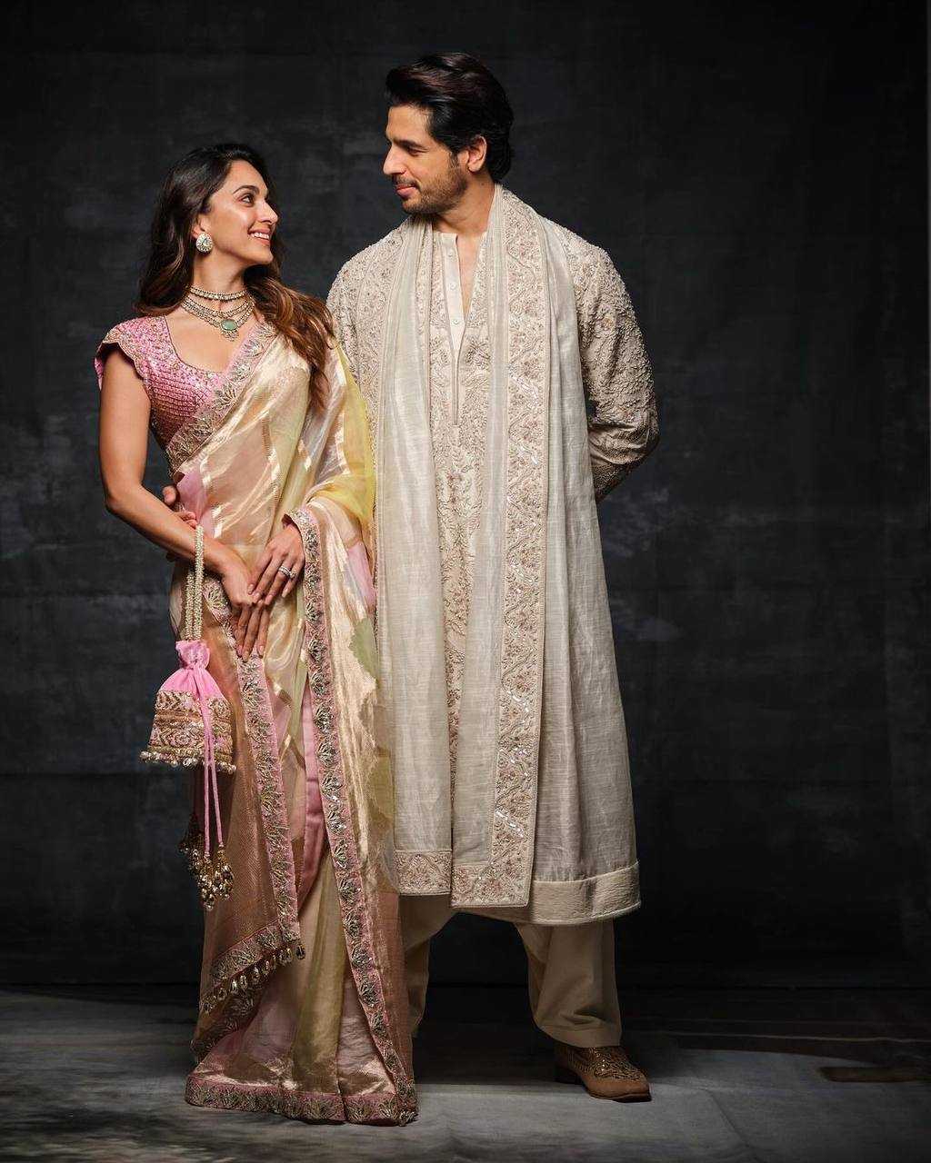 Jimmy Choo Embroidered Lace Border  Kiara Advani  Bollywood  Sarees Collections