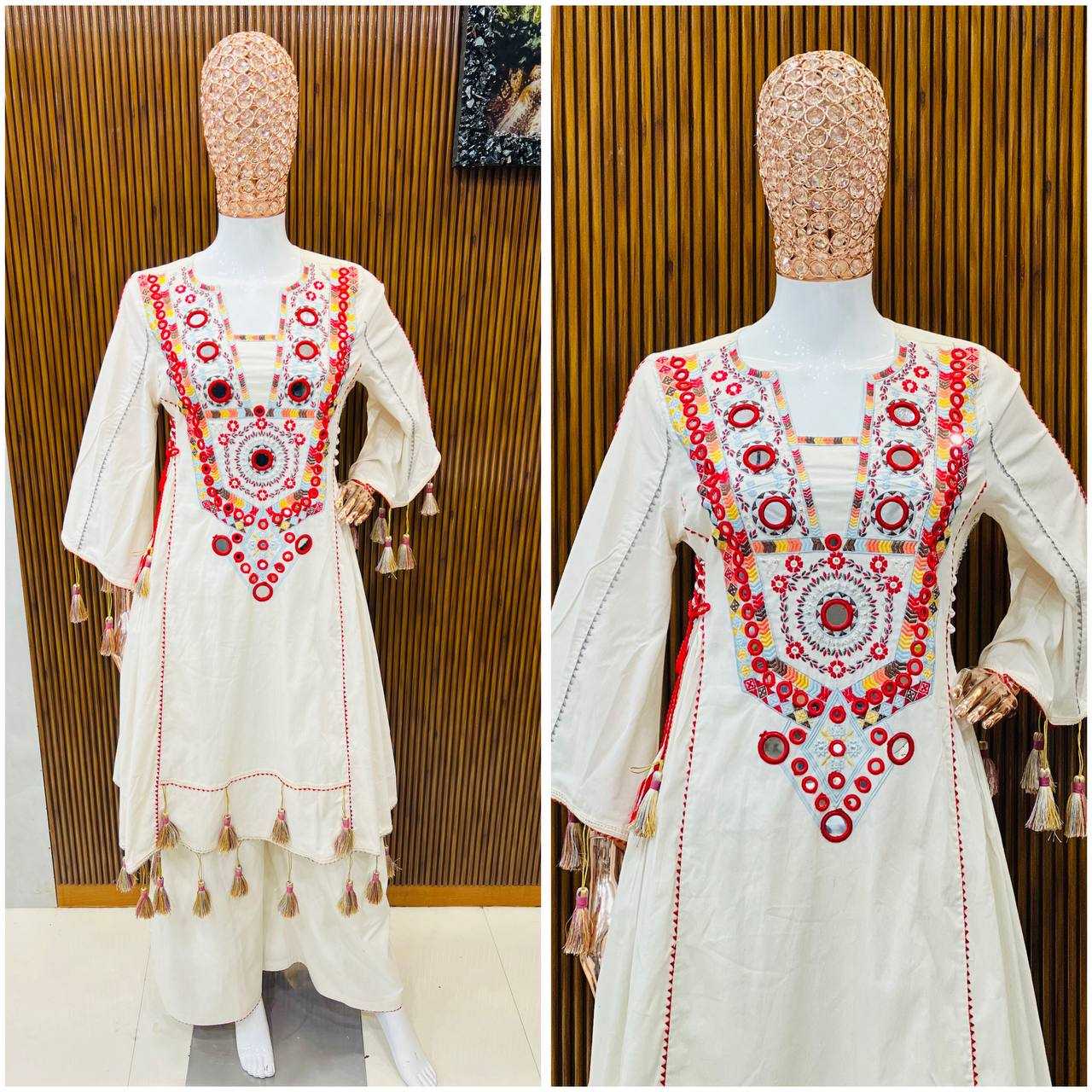 Khadi Cotton Palazzo Party wear Suit