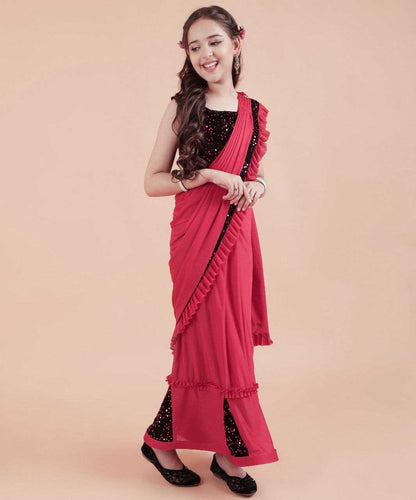 Lycra  Kids Wear  Saree
