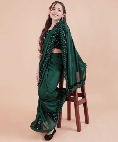 Lycra  Kids Wear  Saree