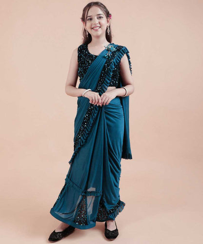 Lycra  Kids Wear  Saree