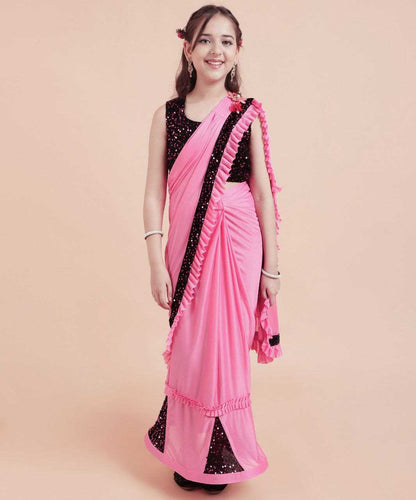 Lycra  Kids Wear  Saree
