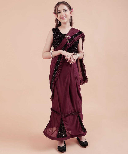 Lycra  Kids Wear  Saree