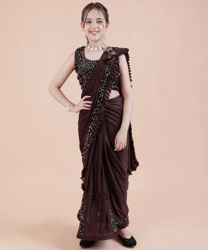 Lycra  Kids Wear  Saree