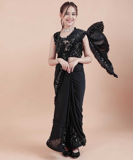 Lycra  Kids Wear  Saree