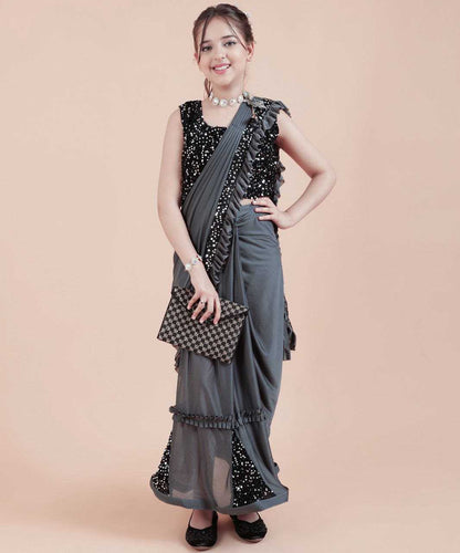 Lycra  Kids Wear  Saree