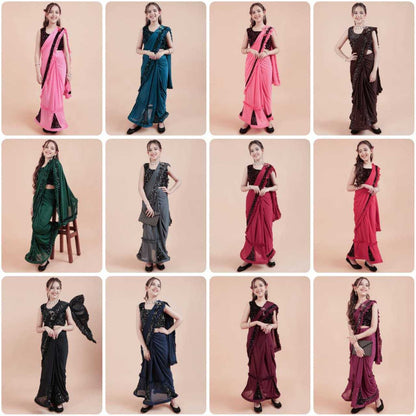 Lycra  Kids Wear  Saree