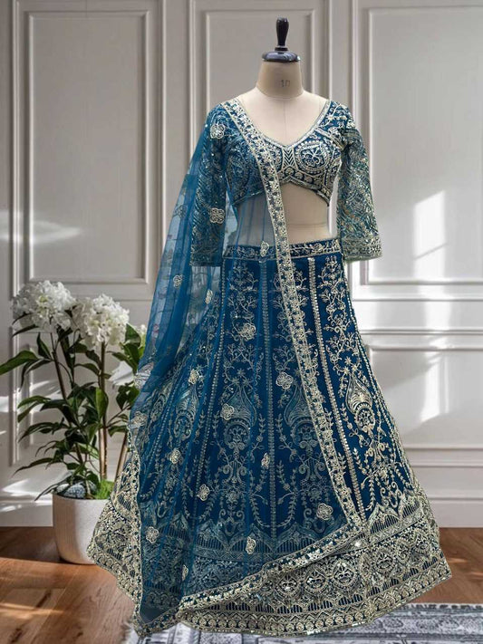 Designer Embroidered Fancy  Net  Lehenga