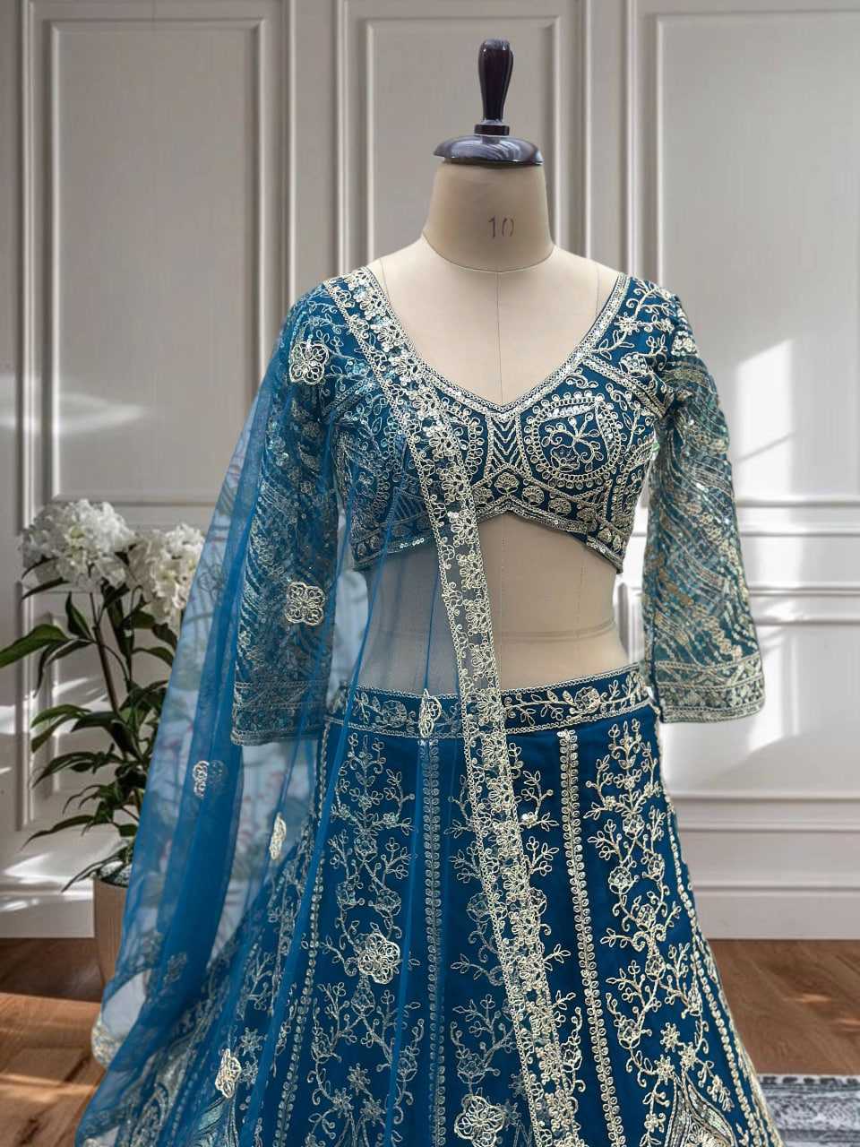 Designer Embroidered Fancy  Net  Lehenga