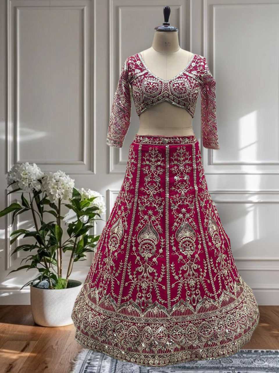 Designer Embroidered Fancy  Net  Lehenga