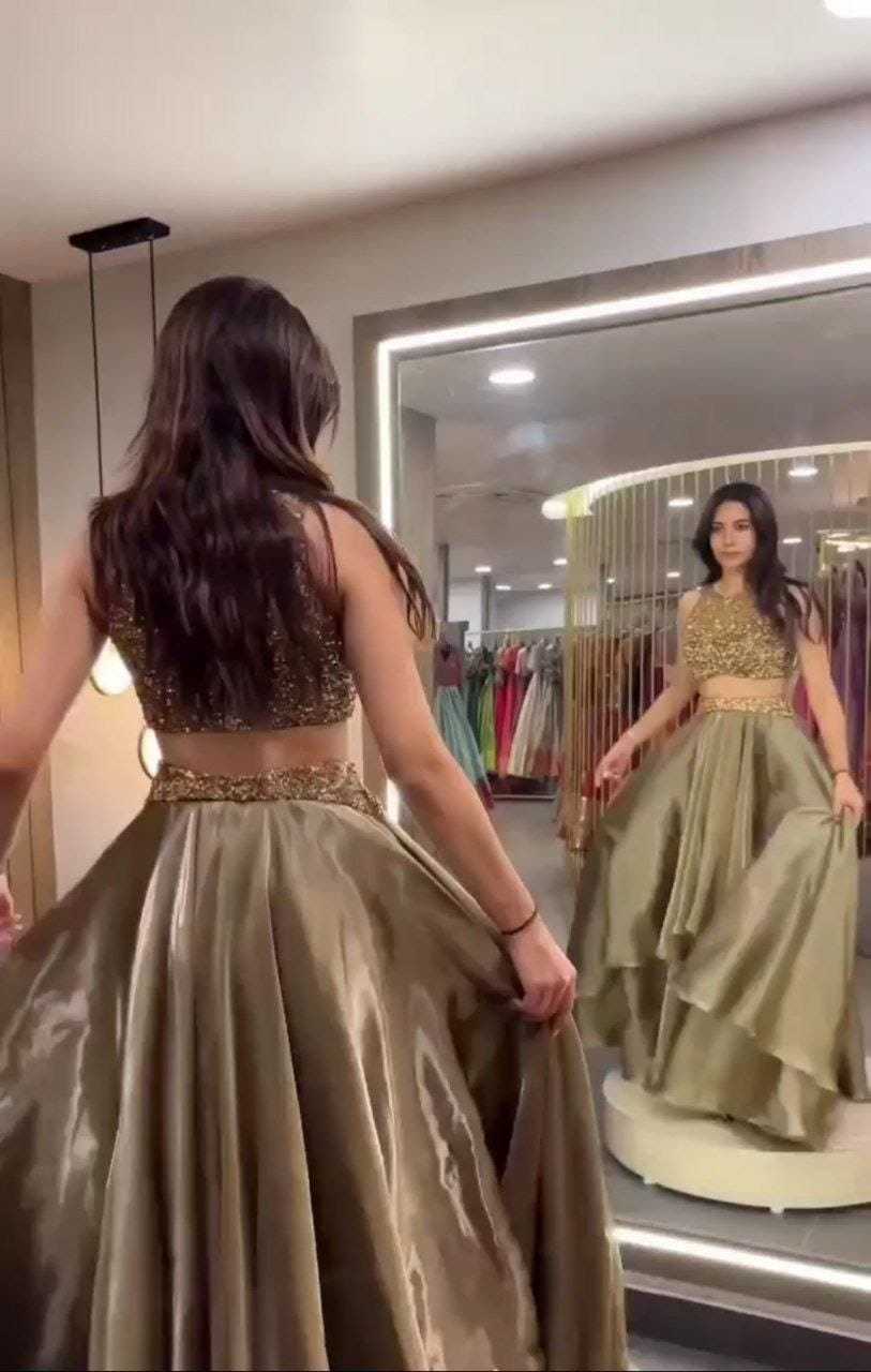 Satin Net Fancy  Lehengas Plus Size Collections