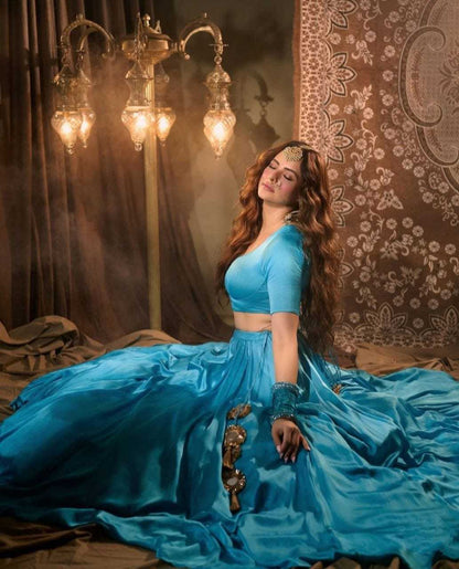 Satin Lehengas Plus Size Collections