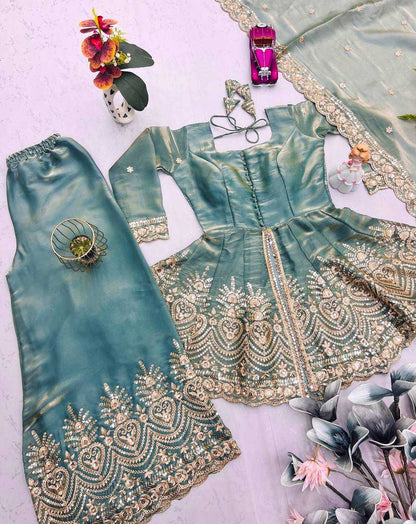 Satin Silk  Sharara Salwar Suits