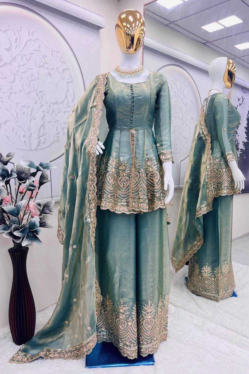 Satin Silk  Sharara Salwar Suits