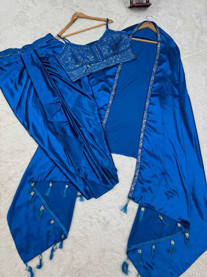 Party Wear Satin Silk  Indo Western Dresses