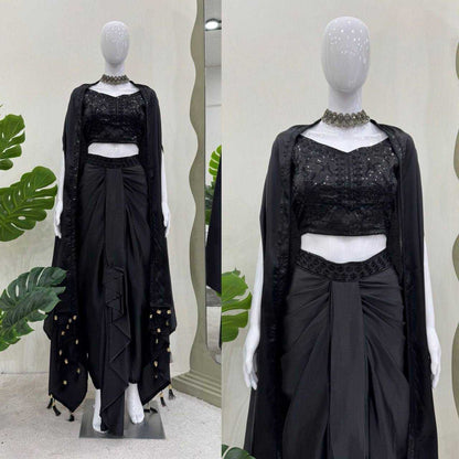 Party Wear Satin Silk  Indo Western Dresses