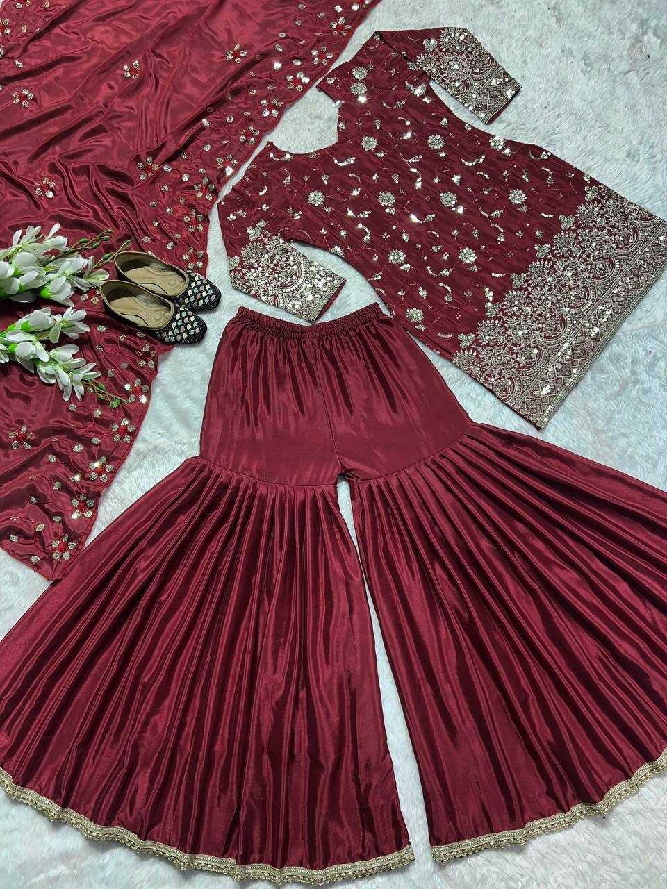 SHINON SILK SHARARA SUIT