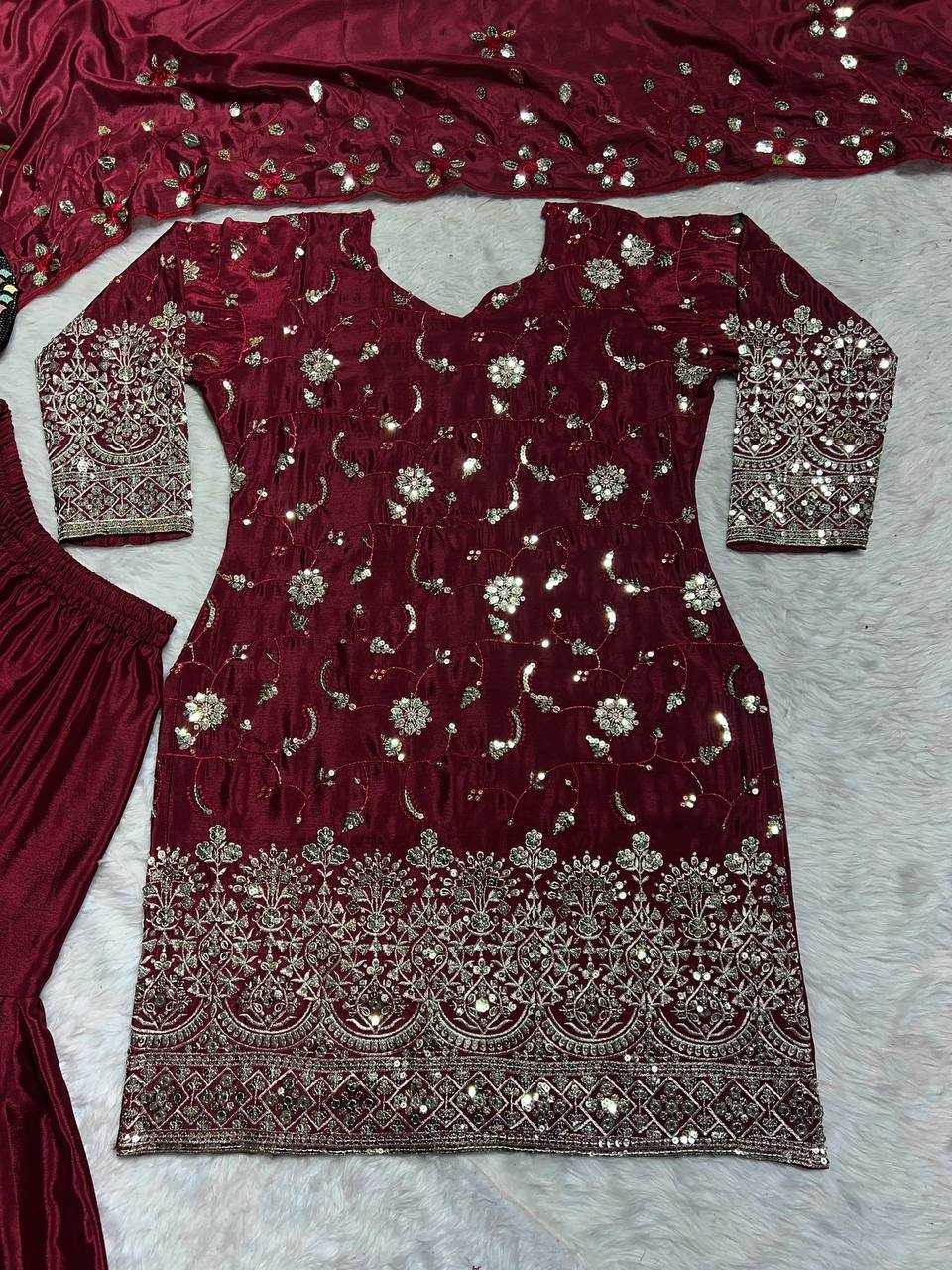 SHINON SILK SHARARA SUIT