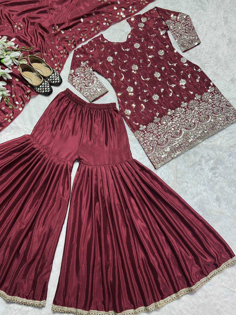SHINON SILK SHARARA SUIT