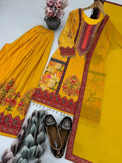 Printed  Silk Suit