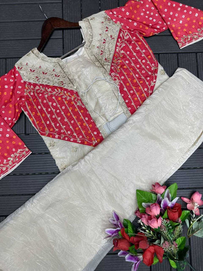 New Super Trending Embroidery Sequence work jacket and palazzo