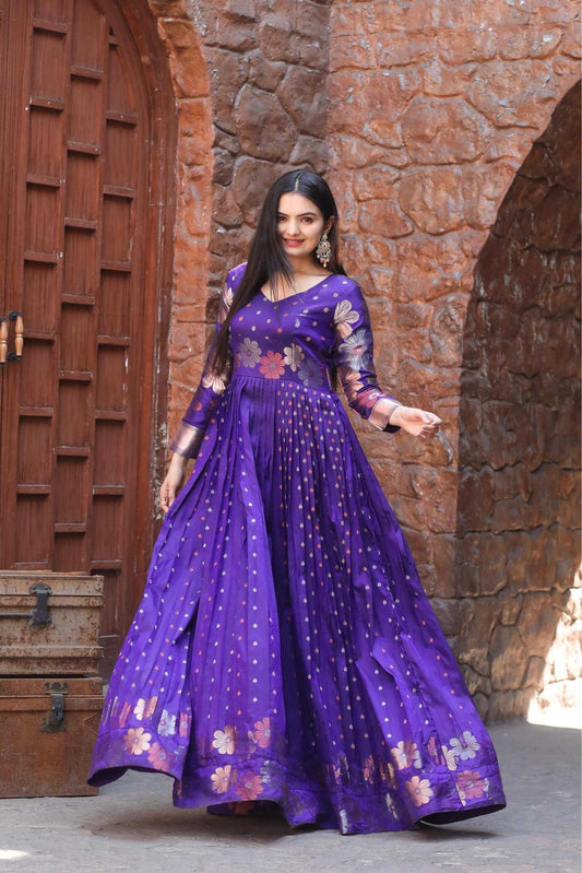 Soft Silk  Designer Party Gowns  Gowns