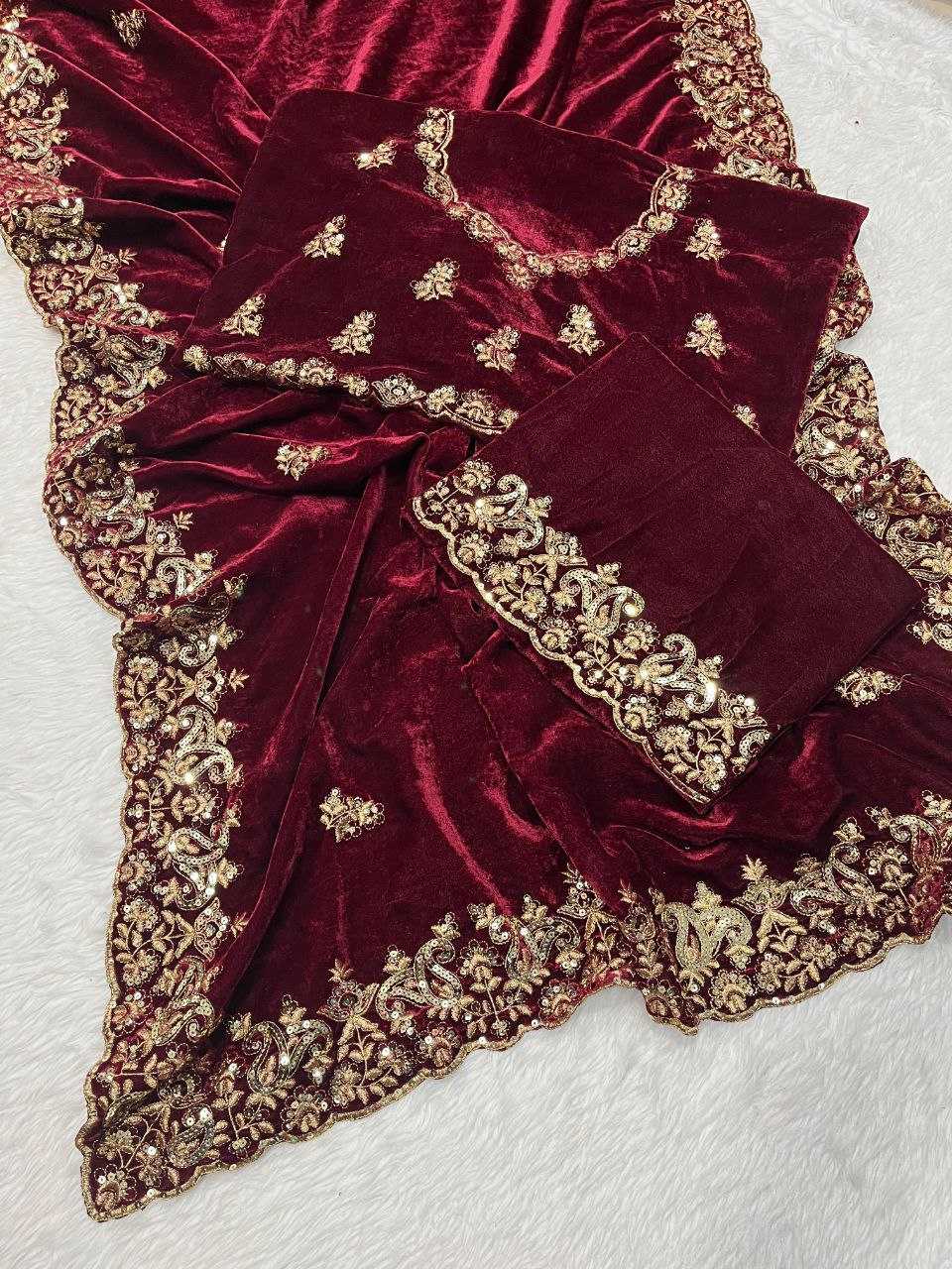 Velvet   Sarees Bollywood Collections