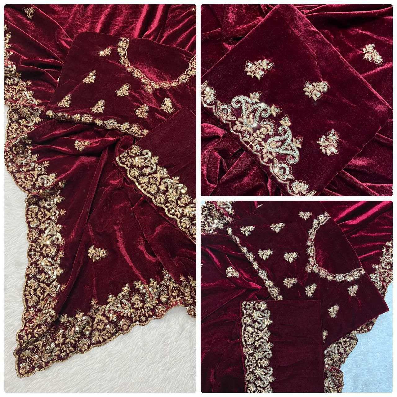 Velvet   Sarees Bollywood Collections