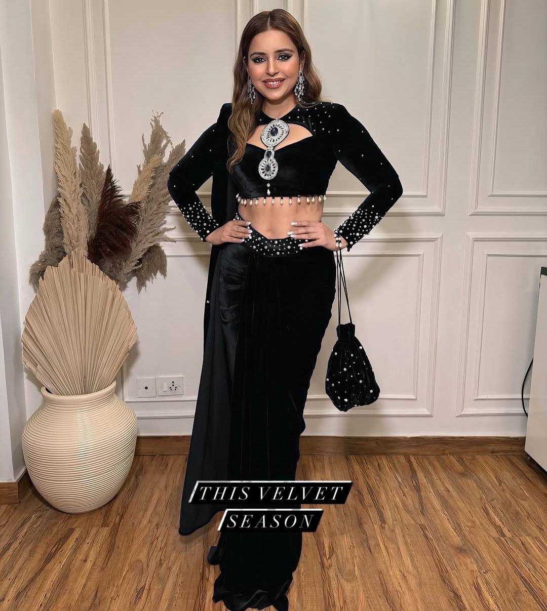 Velvet  Lehenga Sarees